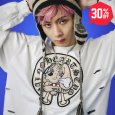 画像1: 【30%OFF】GALFY(ガルフィー) “百合の紋紋ボロンTee” (1)