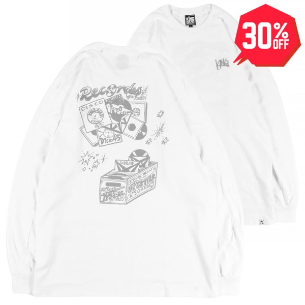 画像1: 【30%OFF】KINGSIZE（キングサイズ）“RECORD DISCO L/S TEE” (1)