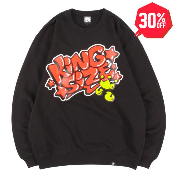 画像1: 【30%OFF】KINGSIZE（キングサイズ）“POP STAR CREW SWEAT” (1)