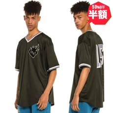 画像1: 【半額】【ラストLのみ】GRIMEY / GRMY (グライミー) “TRESPASS V NECK MESH TEE” (1)