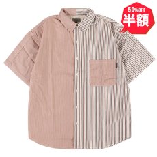 画像1: 【半額】【ラストXLのみ】PeeTee. (ピーティー) “SWITCHING STRIPE SHIRTS” (1)