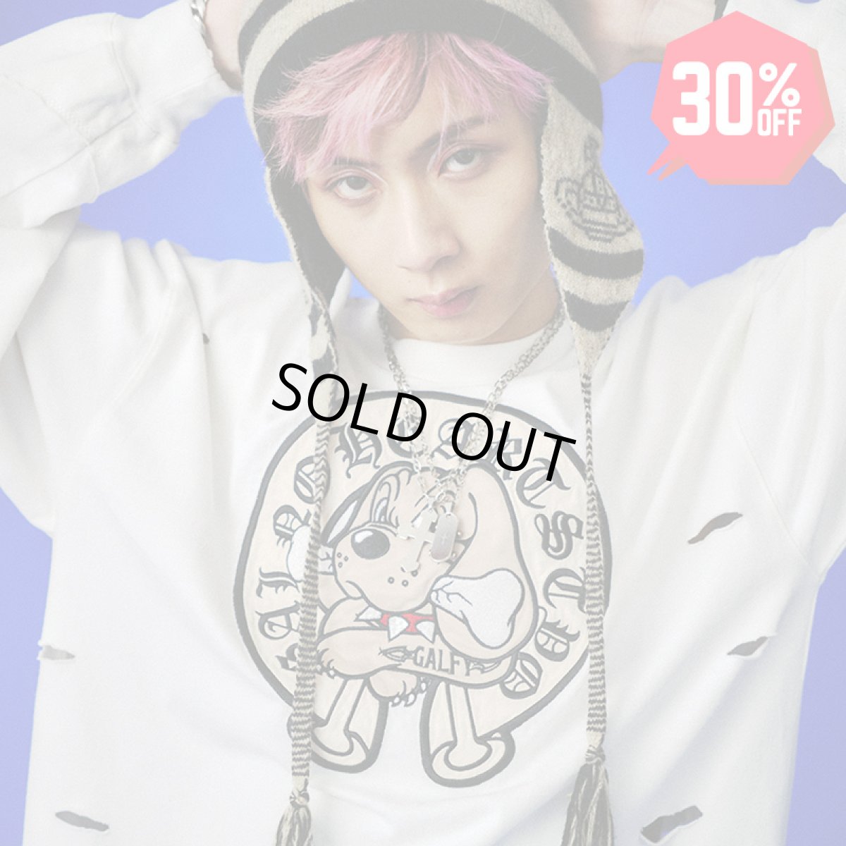 画像1: 【30%OFF】GALFY(ガルフィー) “百合の紋紋ボロンTee” (1)
