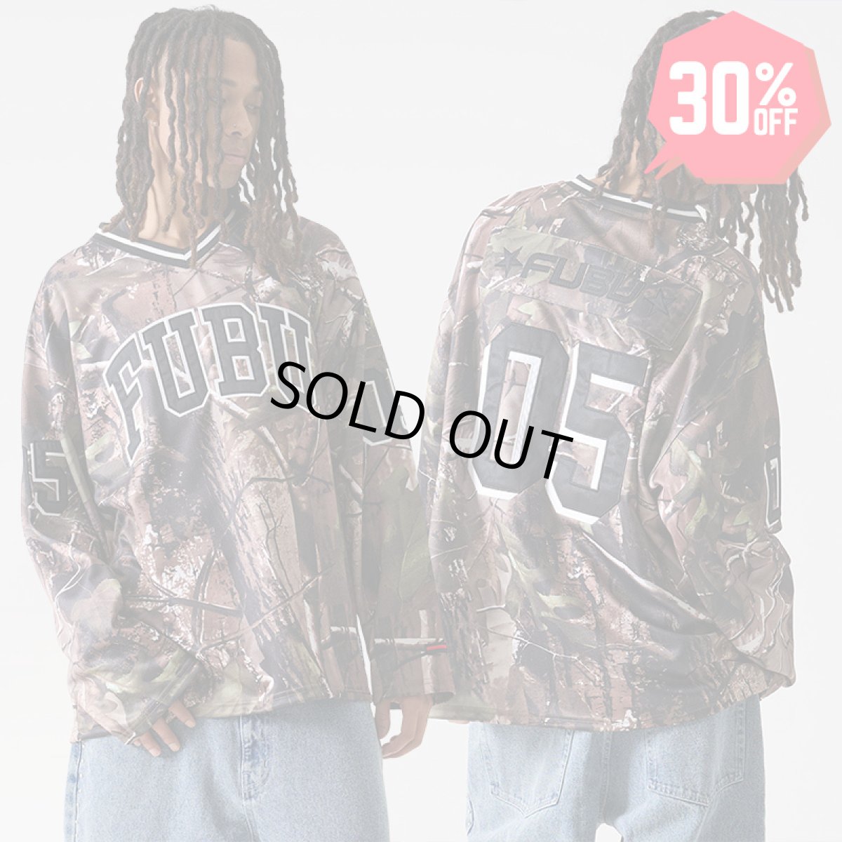 画像1: 【30%OFF】FUBU（フブ） “REAL TREE HOCKEY SHIRT/リアルツリーホッケーシャツ” (1)