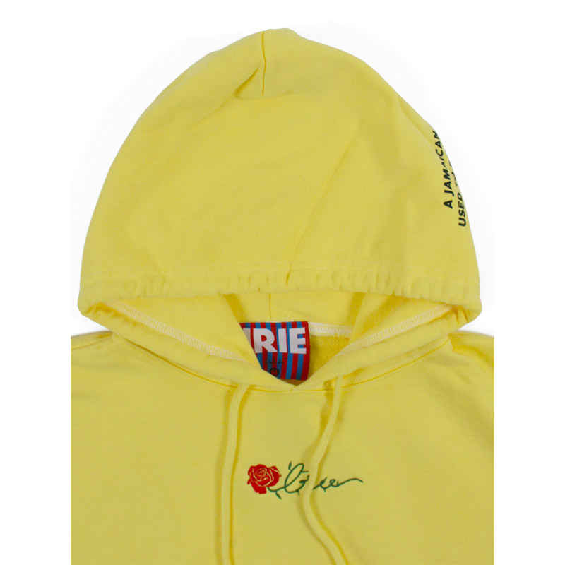 yellow hoodie with rose