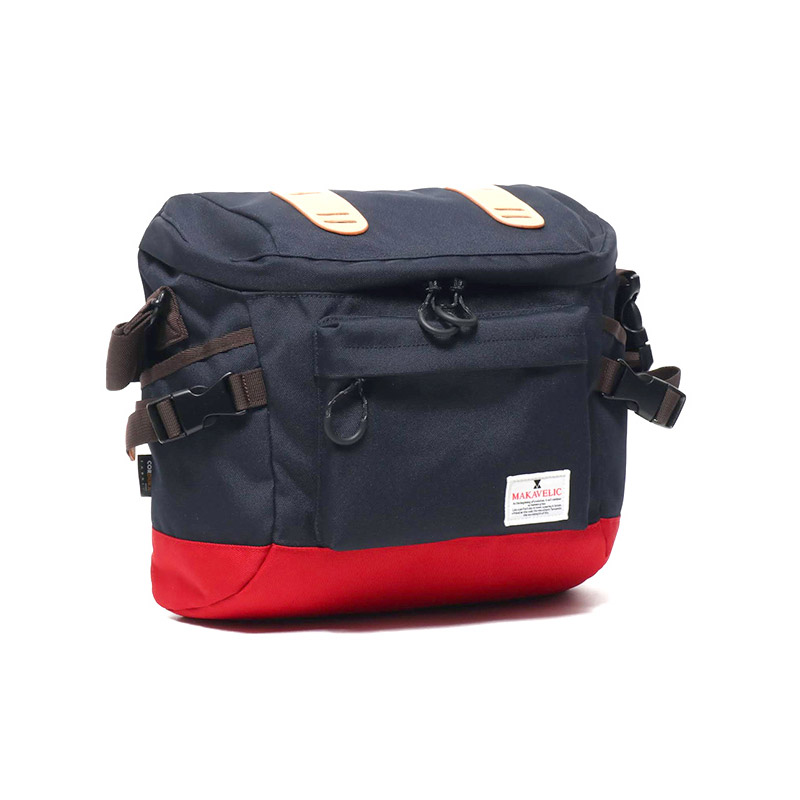 navy and red bag