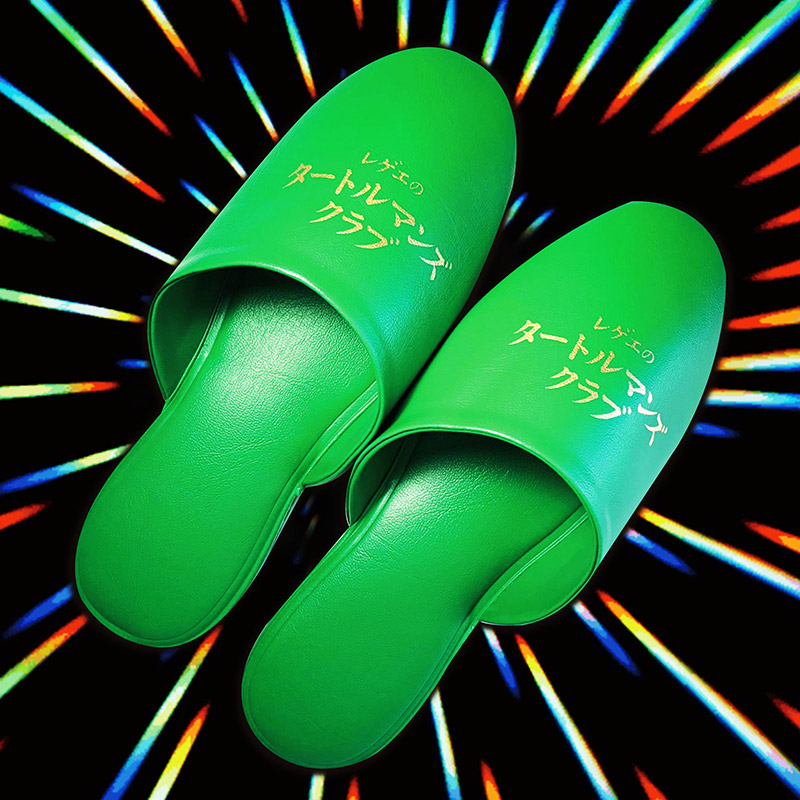 【2021.04.13再入荷】TURTLE MANu0027s CLUB スリッパ（昭和風スリッパ）u203b超特典おまけCD「ジャパニーズレガエ２」＆ステッカー付き