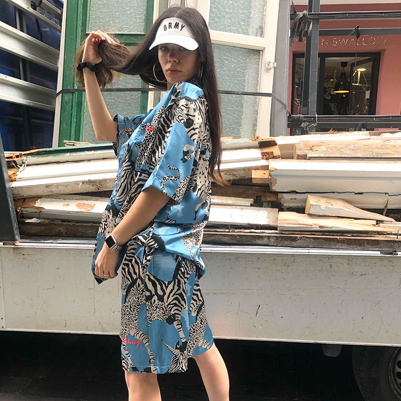 ラストLのみ】GRIMEY / GRMY (グライミー) “ANIMAL SATIN SHORTS
