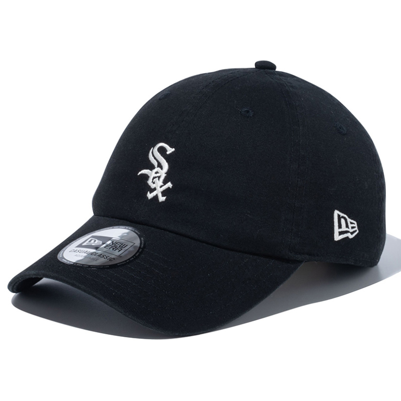 NEWERA（ニューエラ）“カジュアルクラシック MLB Casual Classic シカゴ・ホワイトソックス ミッドロゴ ブラック × クロームホワイト”