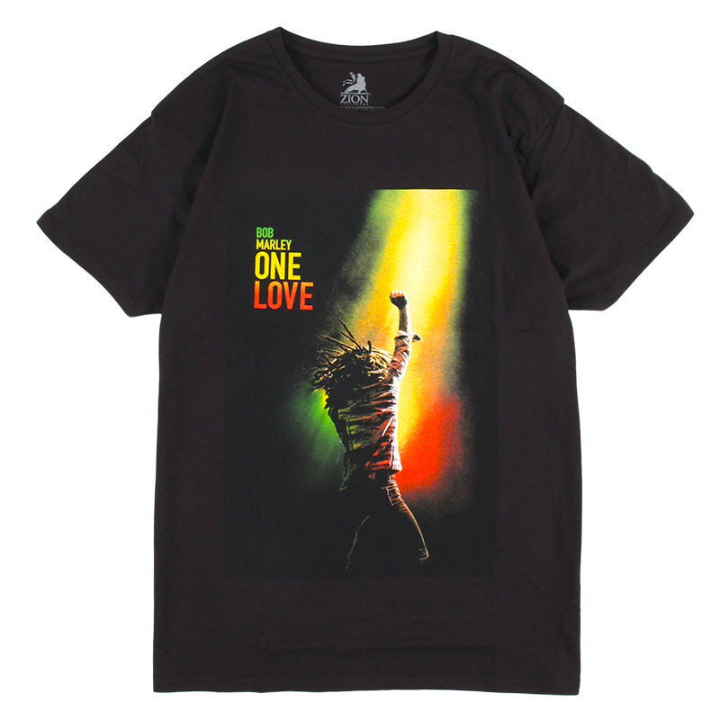 【2024.04.04再入荷】ZION ROOTSWEAR（ザイオンルーツウエア） “BOB MARLEY ONE LOVE MOVIE POSTER TEE”