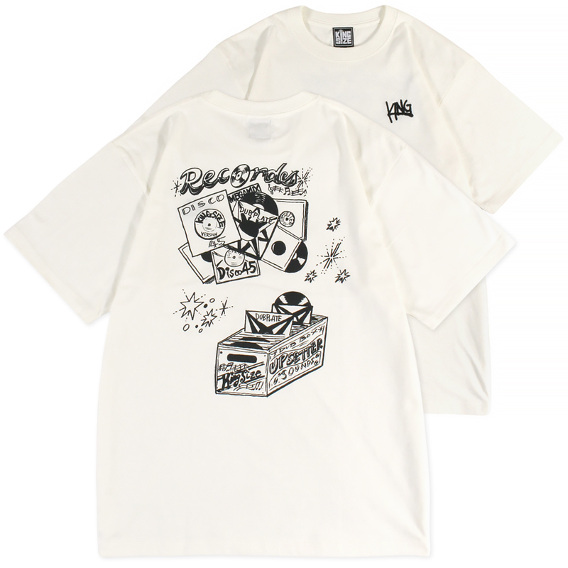 【ラストMのみ】KINGSIZE（キングサイズ）“RECORD DISCO TEE”