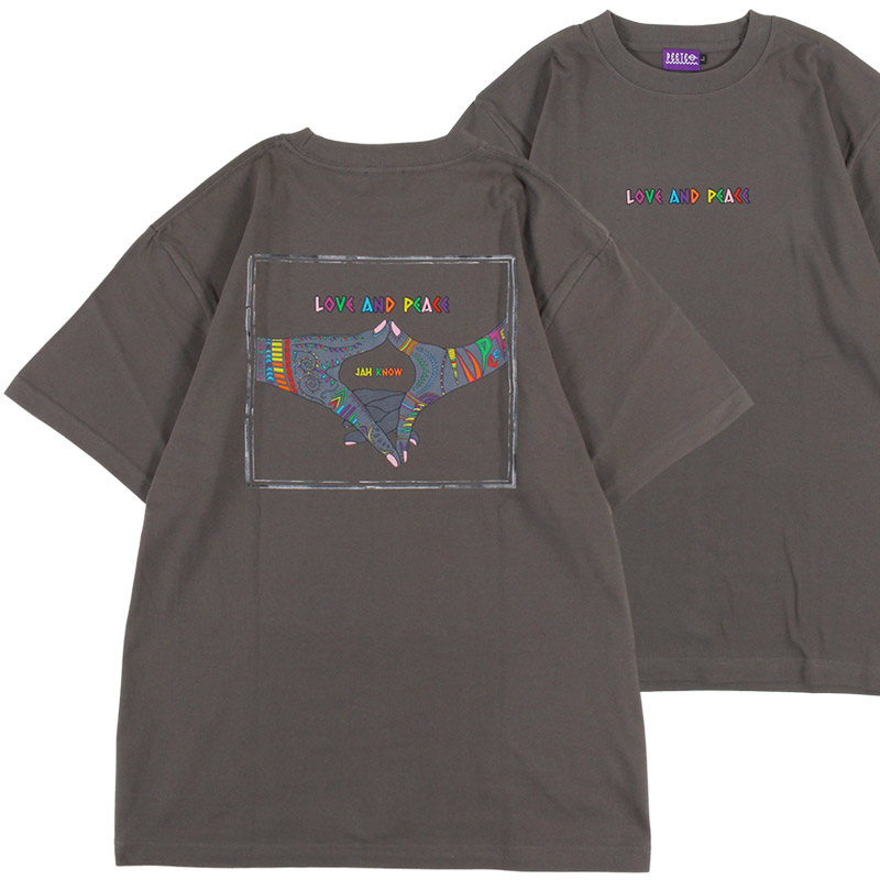 PeeTee. (ピーティー) “MULTI COLOR LOVE AND PEACE TEE”