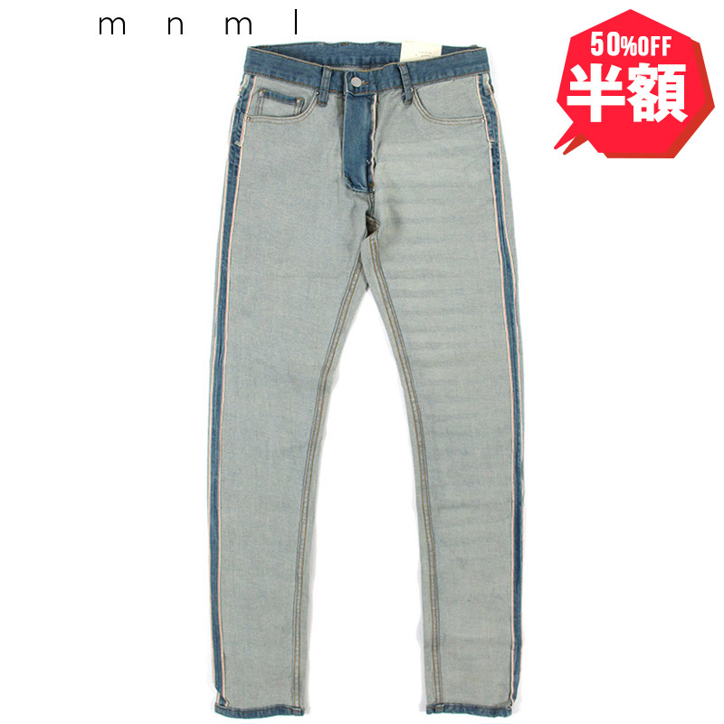 半額】【ラスト28のみ】mnml（ミニマル） “X144 STRETCH DENIM