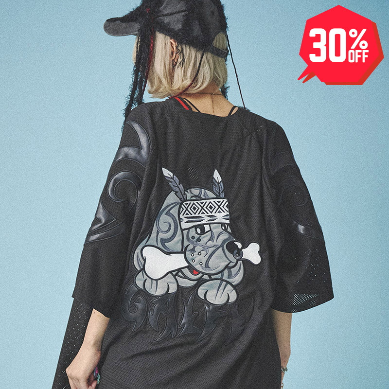 Gawtti ガウティー　メッシュシャツ 06 XXXL 黒赤 Gawtti ガウティー メッシュシャツ 06 XXXL 黒赤 Gawtti ガウティー